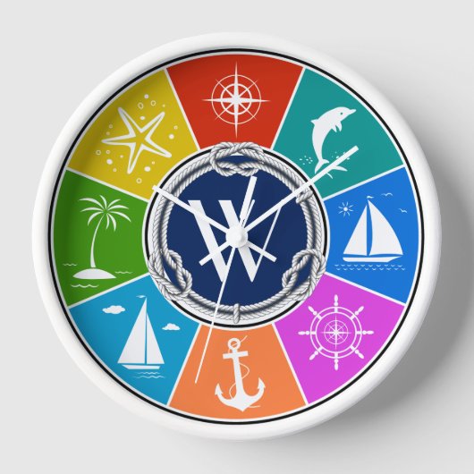 Nautical BEACH Clock (Voorkant)