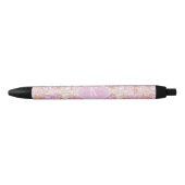 Nautical Beach Collage Hot Pink ID840 Blauwe Inkt Pen (Voorkant)