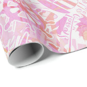 Nautical Beach Collage Hot Pink ID840 Cadeaupapier (Rol Hoek)