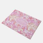 Nautical Beach Collage Hot Pink ID840 Deurmat (Schuin)