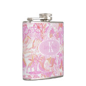 Nautical Beach Collage Hot Pink ID840 Heupfles (Rechts)