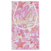 Nautical Beach Collage Hot Pink ID840 Klein Cadeauzakje (Achterkant)