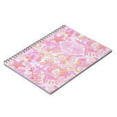 Nautical Beach Collage Hot Pink ID840 Notitieboek (Linkerzijde)