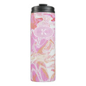 Nautical Beach Collage Hot Pink ID840 Thermosbeker (Voorkant)