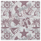 Nautical Beach Collage Mauve ID840 Stof (Swatch)