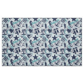 Nautical Beach Collage Navy ID839 Stof (Fat Quarter)
