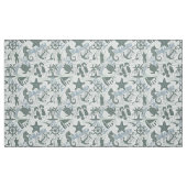 Nautical Beach Collage Olijf ID839 Stof (Fat Quarter)