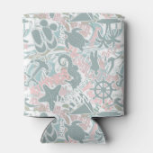 Nautical Beach Collage Sage ID840 Blikjeskoeler (Achterkant)