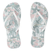 Nautical Beach Collage Sage ID840 Teenslippers (Voetbed)
