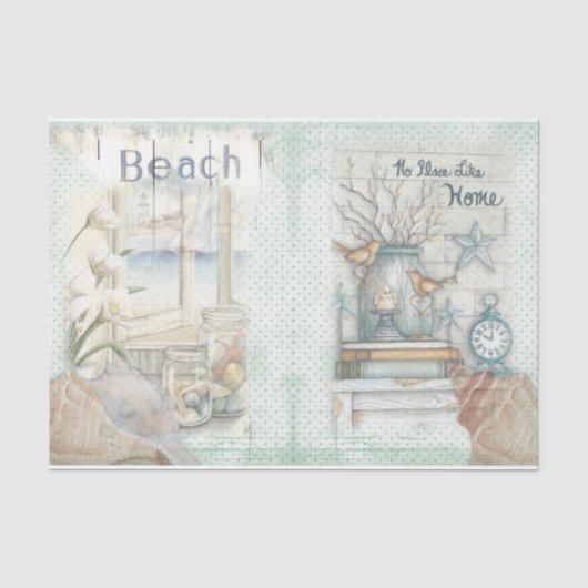 Nautical Beach Design Serie 1 Tissuepapier (Voorkant)