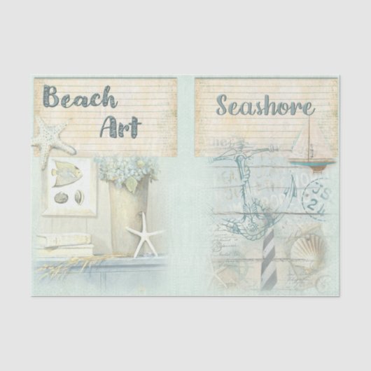 Nautical Beach Design Serie 4 Tissuepapier (Voorkant)