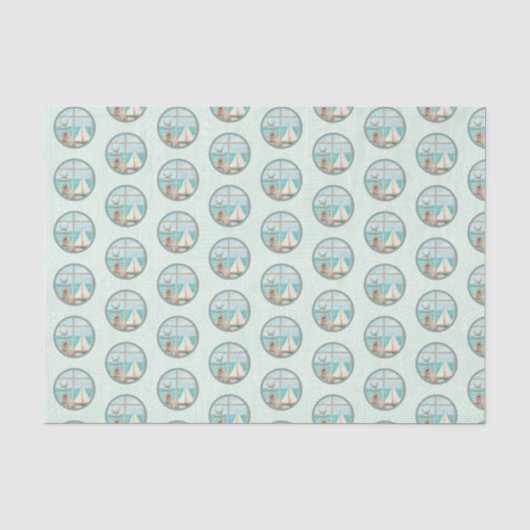 Nautical Beach Design Serie 5 Tissuepapier (Voorkant)