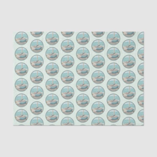 Nautical Beach Design Serie 6 Tissuepapier (Voorkant)