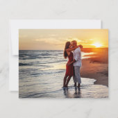 Nautical Beach Foto Save the Date Aankondiging (Achterkant)