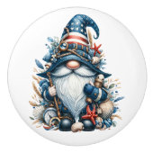 Nautical Beach Gnome Keramische Knop (Voorkant)