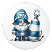 Nautical Beach Gnome Keramische Knop (Voorkant)