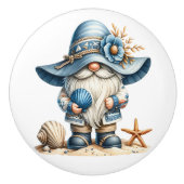 Nautical Beach Gnome Keramische Knop (Voorkant)