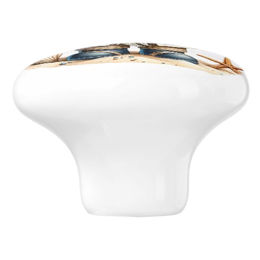 Nautical Beach Gnome Keramische Knop (Zijkant)