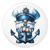 Nautical Beach Gnome Keramische Knop (Voorkant)