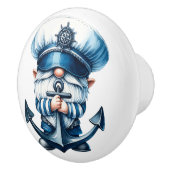 Nautical Beach Gnome Keramische Knop (Rechts)