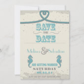 Nautical Beach Heart Knot Save the Date (Voorkant)
