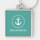 Nautical Beach House Anchor Sleutelhanger (Voorkant)