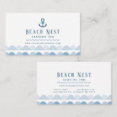 Nautical Beach House Cottage B&B Rentals Visitekaartje (Voorkant / Achterkant)