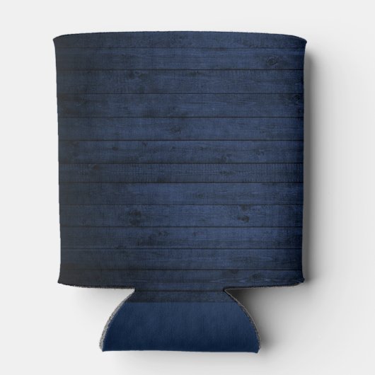 Nautical Beach House Familienaam Anchor Blue Wood Blikjeskoeler (Achterkant)