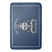 Nautical Beach House Familienaam Est Ship Anchor Badmat (Voorkant Verticaal)