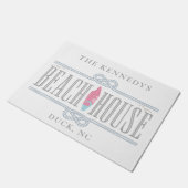 Nautical Beach House Monogrammed Naam Deurmat (Schuin)