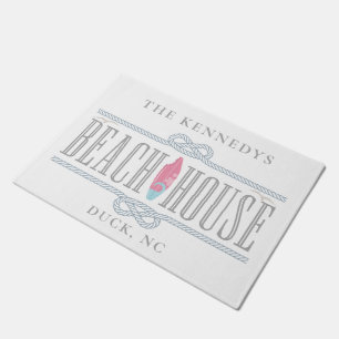 Nautical Beach House Monogrammed Naam Deurmat