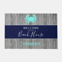 Nautical Beach House Rustige Familienaam Monogram Deurmat