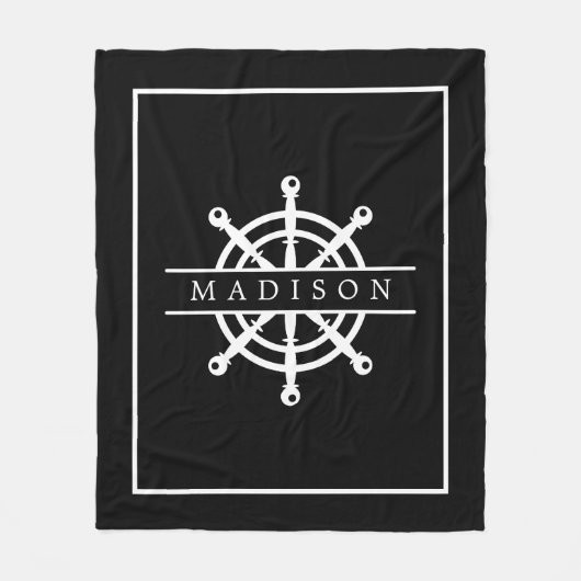 Nautical Beach Name Fleece Deken (Voorkant)