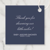 Nautical Beach Pattern Navy ID839 Bedankjes Labels (Achterkant)