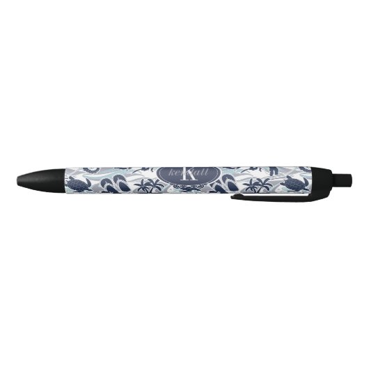Nautical Beach Pattern Navy ID839 Blauwe Inkt Pen (Bodem)