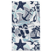 Nautical Beach Pattern Navy ID839 Klein Cadeauzakje (Achterkant)