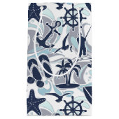 Nautical Beach Pattern Navy ID839 Klein Cadeauzakje (Voorkant)