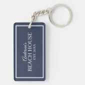 Nautical Beach Pattern Navy ID839 Sleutelhanger (achterkant)