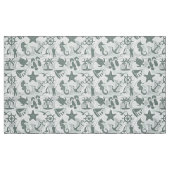 Nautical Beach Pattern Olive ID839 Stof (Fat Quarter)