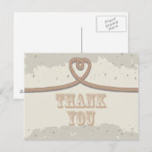 Nautical Beach Sand Heart Knot Bedankt Briefkaart (Voorkant / Achterkant)
