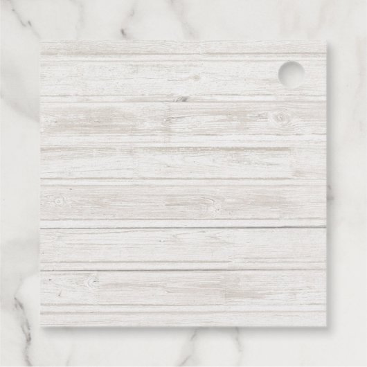 Nautical Beach Scène met roeiboot & Gevist net Bedankjes Labels (Achterkant)