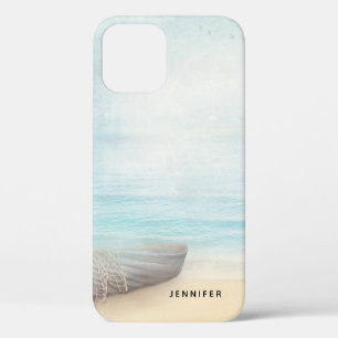 Nautical Beach Scène met roeiboot & Gevist net Case-Mate iPhone Case