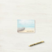 Nautical Beach Scène met roeiboot & Gevist net Post-it® Notes (Op bureau)