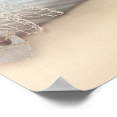 Nautical Beach Scène met roeiboot & Gevist net Poster (Hoek)