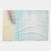 Nautical Beach Scène met roeiboot & Gevist net Theedoek (Horizontaal)