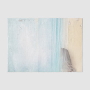 Nautical Beach Scène met roeiboot & Gevist net Tissuepapier