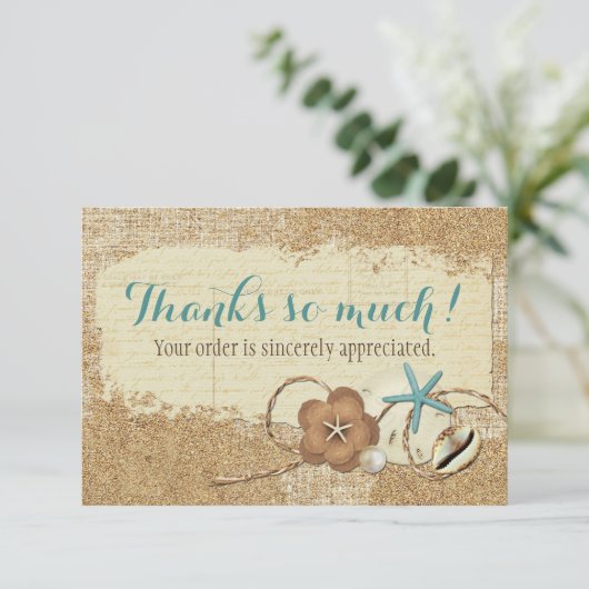 Nautical Beach Seashell & Sand Boutique Bedankt (Staand voorkant)