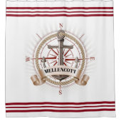 Nautical Beach Shower Curtain Douchegordijn (Voorkant)