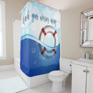 Nautical Beach Shower Curtain Douchegordijn
