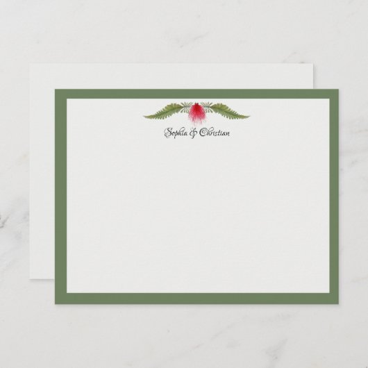 Nautical Beach Theme Wedding Correspondent Kaart (Voorkant / Achterkant)